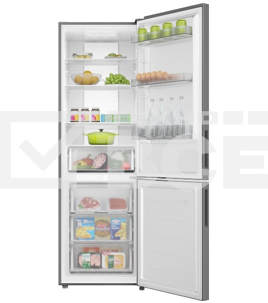 Холодильник Candy CFN6185S серебро двухкамерный 207/91 л морозилка снизу, No Frost