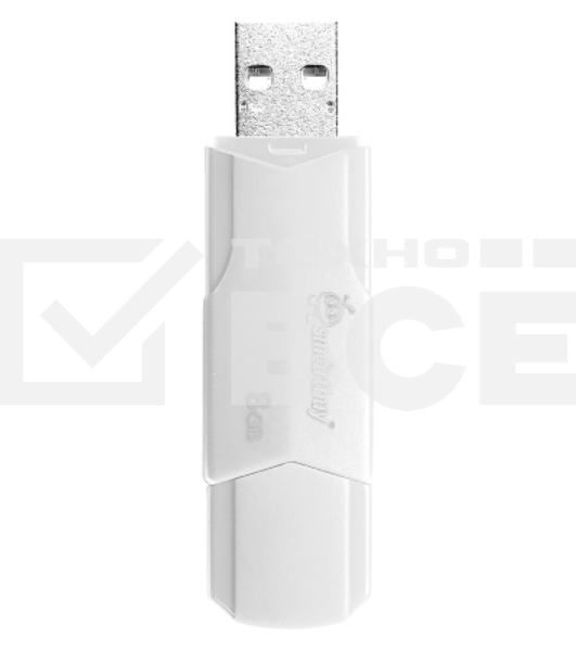 Флешка USB SmartBuy CLUE white (SB8GbCLU-W), 8Gb, USB 2.0, R/W 30/15, белый