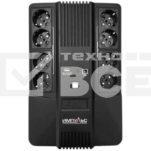 Источник бесперебойного питания Импульс Мастер, Интерактивная, 800 VA/480 W, Tower, Schuko, LED, USB, USB CHRG
