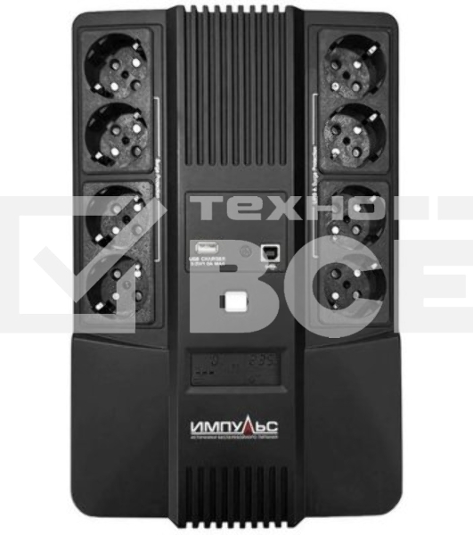 Источник бесперебойного питания Импульс Мастер, Интерактивная, 800 VA/480 W, Tower, Schuko, LED, USB, USB CHRG