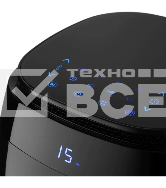 Аэрогриль Kitfort КТ-2202 черный, 1500 Вт, 3.2 л, механическое управление, 8 программ