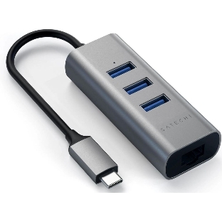USB-концентратор Satechi ST-TC2N1USB31AM, USB Type-C, USB 3.0/RJ-45, USB Type-C