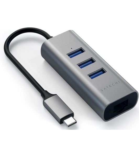 USB-концентратор Satechi ST-TC2N1USB31AM, USB Type-C, USB 3.0/RJ-45, USB Type-C