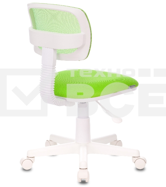Кресло детское Бюрократ CH-W299/SD/TW-18 TW-03A TW-18 салатовый спинка сетка (пластик белый)