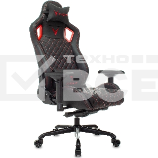 Кресло игровое Knight TITAN черный/красный ромбик эко.кожа с подголов. крестовина металл