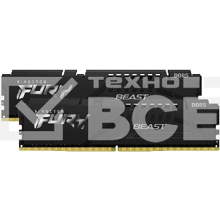 Оперативная память Kingston Fury Beast, DDR5, 32GB (2x16GB), 5600MHz, CL36, с радиаторами, черный