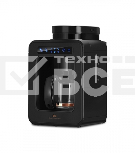 Кофеварка капельная BQ CM7000 Black-Rose Gold со встроенной кофемолкой, исп. кофе - молотый/зерновой, 0.6 л, 600 Вт.