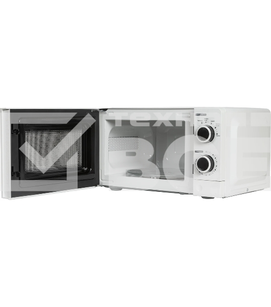 Микроволновая печь JVC JK-MW121M белый, 20 л, 700 Вт, переключатели - поворотный механизм