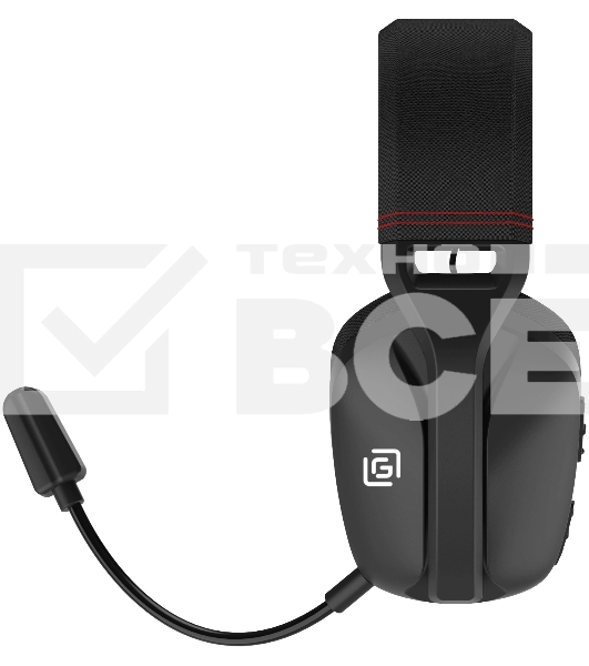 Наушники с микрофоном Оклик HS-L750G черный 1.5м накладные  оголовье