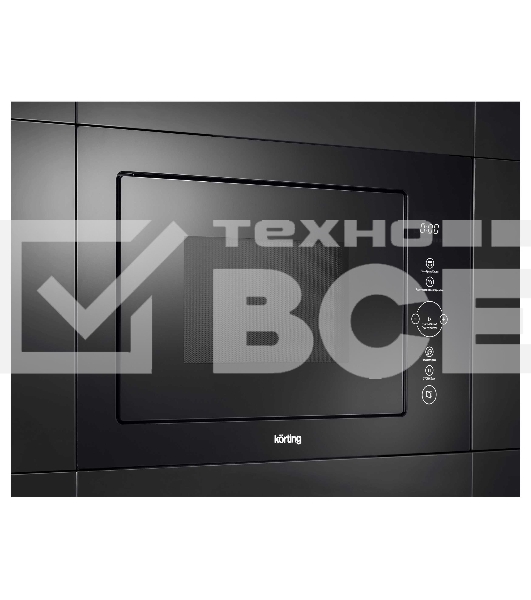 Микроволновая печь встраиваемая Korting KMI 825 TGN чёрный, 25 л, 900 Вт, переключатели - сенсор