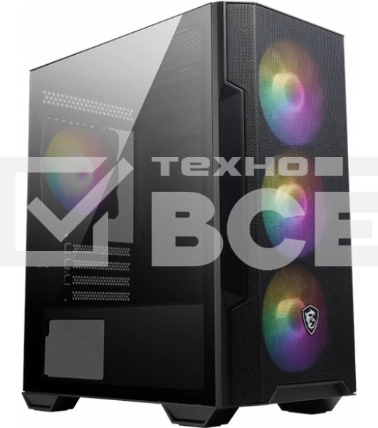 Компьютерный корпус MSI MAG FORGE M100R 1xUSB 3.0, 2xUSB 2.0, 4x120мм ARGB Fan, ARGB Control Board, Tempered Glass Window, Brown Box (932220)