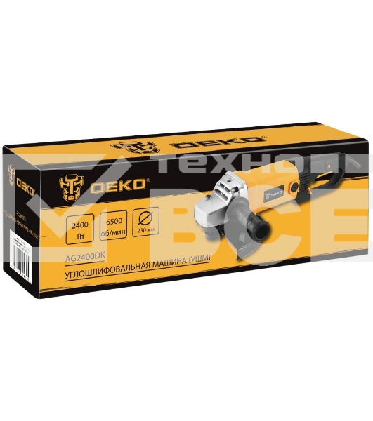 Угловая шлифовальная машина (УШМ) DEKO AG2400DK, 230мм, 2400 Вт