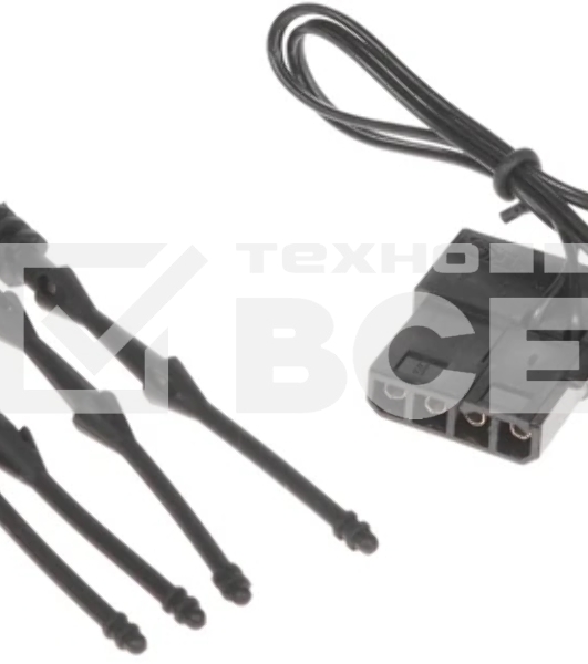 Вентилятор для корпуса Gembird 80x80x25, гидрод., тихий, 3 pin/4pin Molex, провод 30 см (S8025H-3P4M)