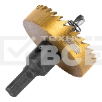 Коронка по металлу Denzel HSS, 55 мм, нитридтитановое покрытие, фото7