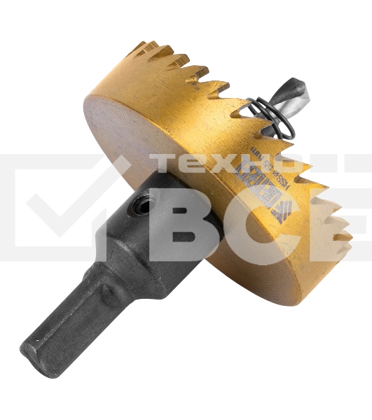 Коронка по металлу Denzel HSS, 55 мм, нитридтитановое покрытие