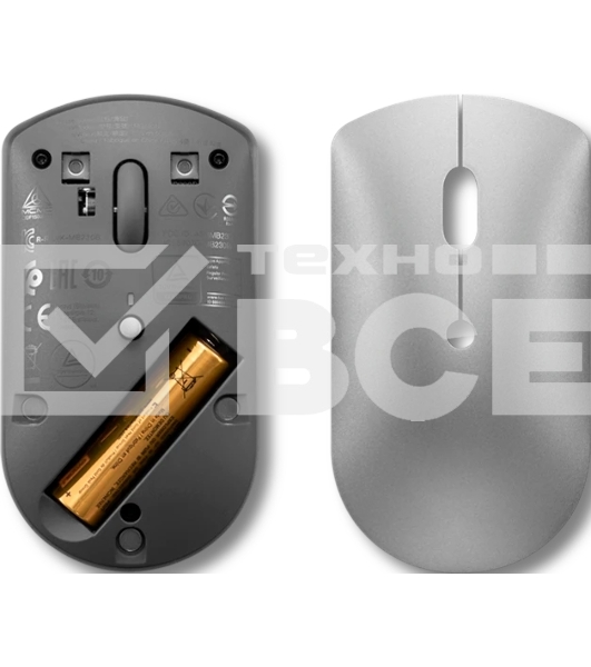 Мышь беспроводная Lenovo 600 светло-серый, 2400 dpi, Bluetooth, кнопки - 4