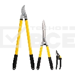 Набор сучкорез, кусторез, секатор Deli DL580003 Набор из трех предметов. Сталь 55С. Термообработанная поверхность. Ручка с полипропиленновым покрытием., фото 1