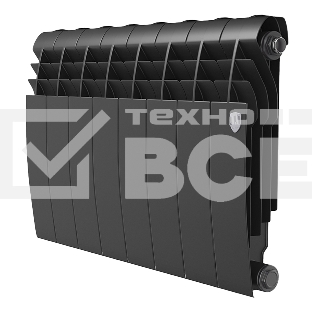 Радиатор биметаллический Royal Thermo BILINER B 350 черный - 8 секц.