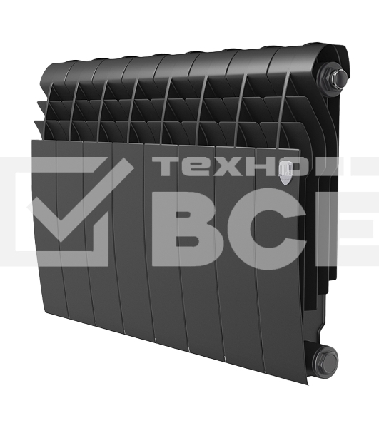 Радиатор биметаллический Royal Thermo BILINER B 350 черный - 8 секц.