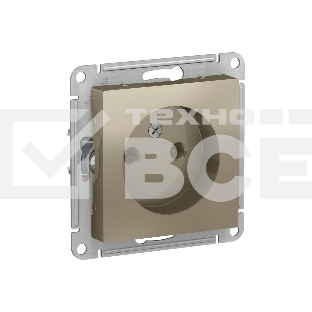 Механизм розетки 1-м СП AtlasDesign без заземл. 16А шампань SchE ATN000541