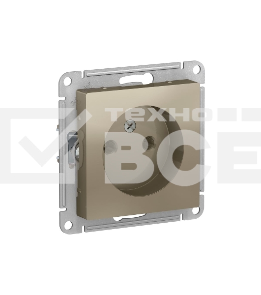 Механизм розетки 1-м СП AtlasDesign без заземл. 16А шампань SchE ATN000541