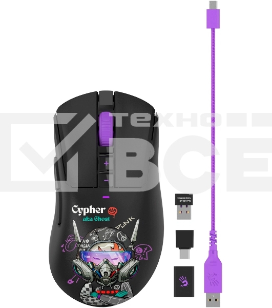 Мышь гибридная A4TECH R73 Ultra Duo чёрный, 20000 dpi, USB Type-A, радиоканал, кнопки - 7