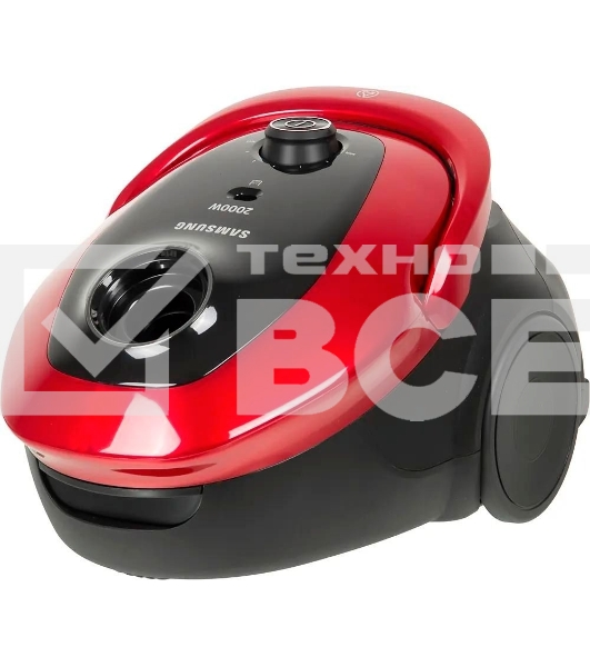 Пылесос Samsung VC20M257AWR красный, 460/2000 Вт, уборка сухая, пылесборник мешок 2.5 л