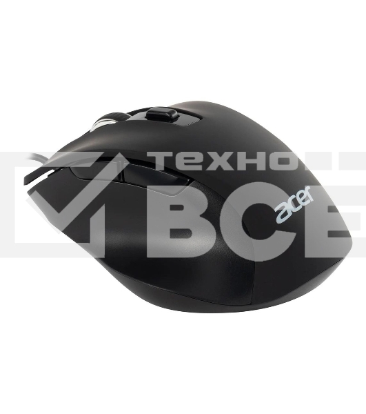 Мышь проводная Acer OMW120 черный, 2000 dpi, USB, кнопки - 6