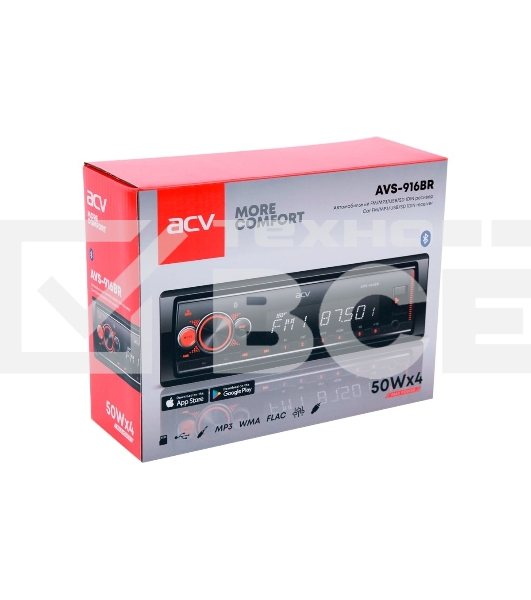 Автомагнитола ACV AVS-916BR, 1 DIN, Bluetooth, USB Type-A, AUX