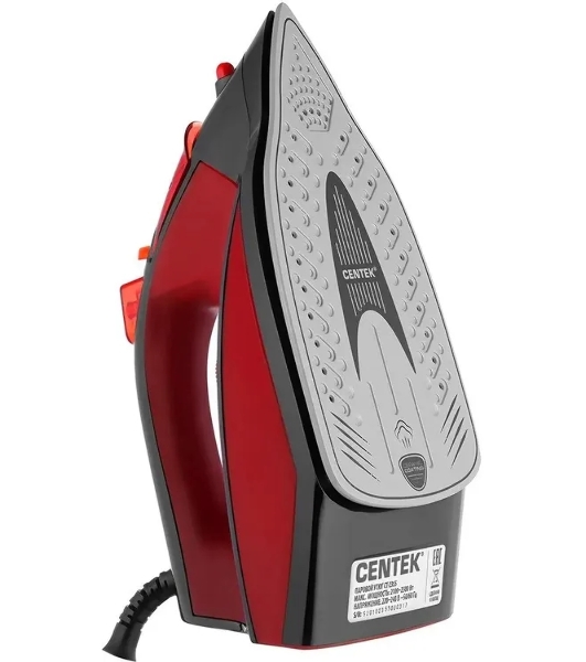 Утюг Centek CT-2355 красный, 2500 Вт, 45 г/мин, 160 г/мин, 270 мл