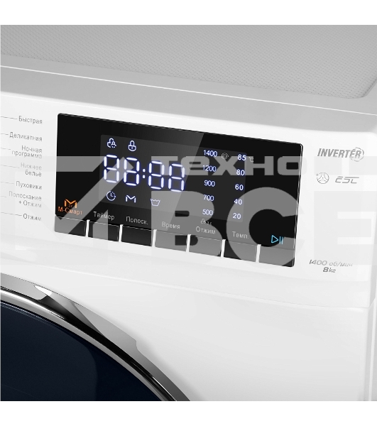 Стиральная машина Maunfeld MFWM148WH02 белый, загрузка фронтальная 8 кг, 1400 об/мин., класс: А+++