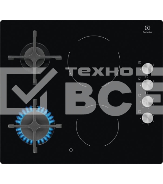 Газовая варочная поверхность Electrolux EGE6172NOK черный