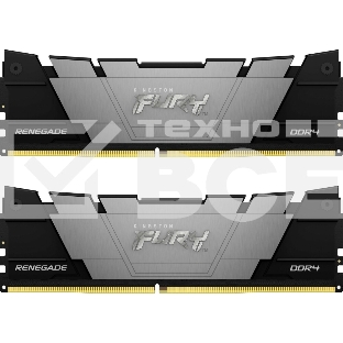 Оперативная память Kingston Fury Renegade, DDR4, 16GB (2x8GB), 3200MHz, CL16, с радиатором, серый/черный