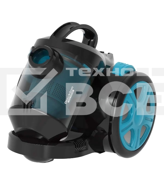 Пылесос Blackton Bt VC1802B черный/голубой, 350/1400 Вт, уборка сухая, пылесборник контейнер 2 л