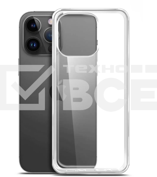 Чехол (клип-кейс) BoraSCO для Apple iPhone 14 Pro прозрачный