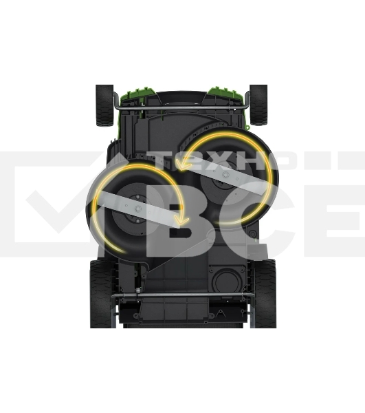 Газонокосилка аккумуляторная GreenWorks G40LM49DB, TwinForce, 40V, 49 см, без АКБ и ЗУ  (2500207)