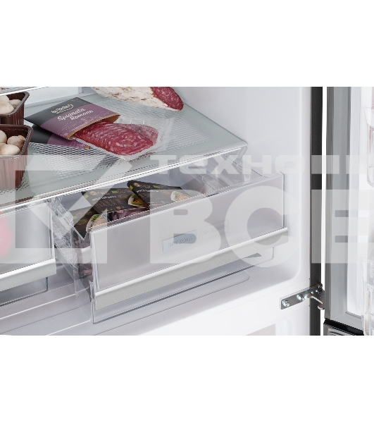 Холодильник Weissgauff WCD 450 INVERTER белый трехкамерный side-by-side 286/141л морозилка снизу Full No Frost