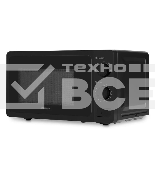 Микроволновая печь Hyundai HYM-M2010 черный, 20 л, 700 Вт, переключатели - поворотный механизм