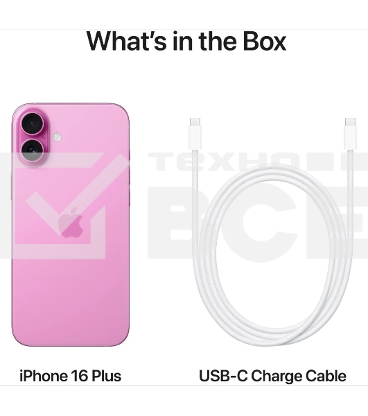 Смартфон Apple iPhone 16, 8/128Gb, розовый