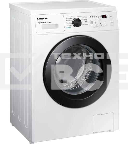 Стиральная машина Samsung WW60AG4S00CELP белая, загрузка фронтальная 6 кг, 1000 об/мин, класс: A
