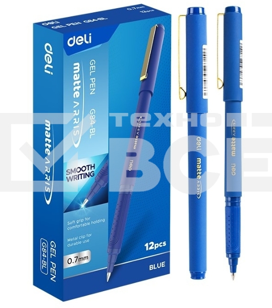 Ручка гелевая Deli Arris Matte EG84-BL синий d=0.7мм син. черн. 1стерж.