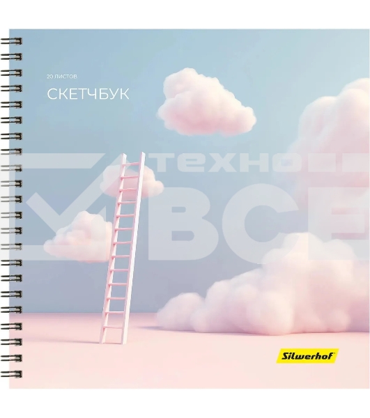 Скетчпад Silwerhof 20л. 190x190мм Нежность 4диз. гребень