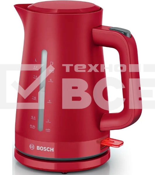 Чайник Bosch TWK3M124 1,7 л, темно-красный