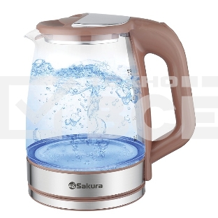 Чайник электрический Sakura SA-2722BR коричневый, 2.2 л., 1500 Вт