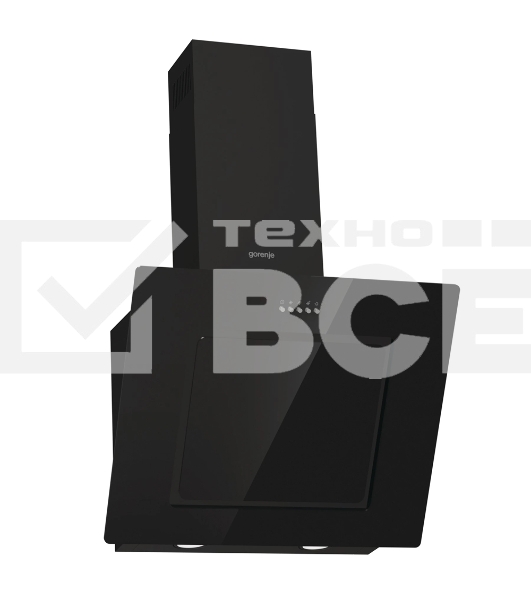 Вытяжка каминная Gorenje WHI626E6B черный/серый, 60 см, 678 куб. м/ч, 65 дБ