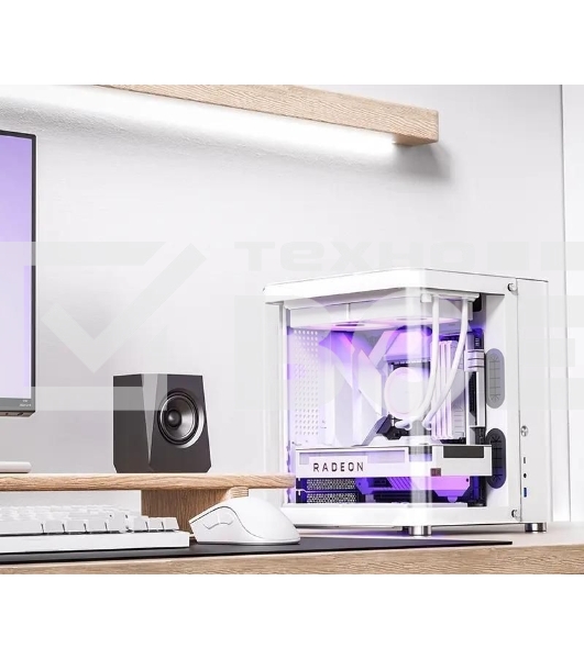 Корпус без блока питания JONSBO TK-1, Mini-Tower, TG, no fan, 1xUSB-A 3.2 + 1xUSB-C 3.2, mATX, mITX White