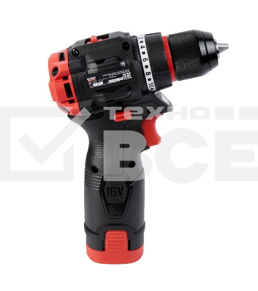 Дрель-шуруповерт Elitech CD 16L2 (E2201.039.01) 32Вт аккум. патрон:быстрозажимной (кейс в комплекте) (205715)