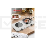 Плита настольная электрическая двухконфорочная Atlanta ATH-1740 белый, фото2