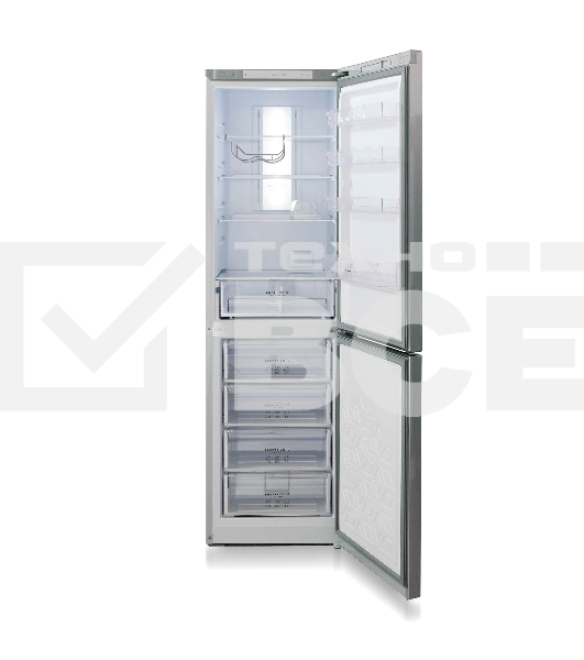 Холодильник Бирюса Б-C980NF серый металлопласт двухкамерный 240/130л морозилка снизу, No Frost