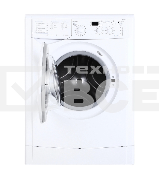 Стиральная машина Indesit IWSD 6105 B (CIS).L белая, загрузка фронтальная 6кг, 1000 об/мин., класс: A